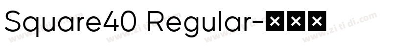 Square40 Regular字体转换